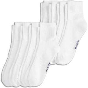 imageJockey Mens Mens Everyday Cotton Blend Quarter Sock  8 PackWhite