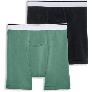 imageJockey Mens Pouch 5quot Boxer Brief  2 PackBlackSafari