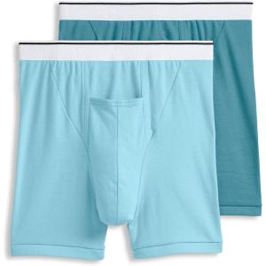 imageJockey Mens Pouch 5quot Boxer Brief  2 PackCaspian SeaTeal Slate