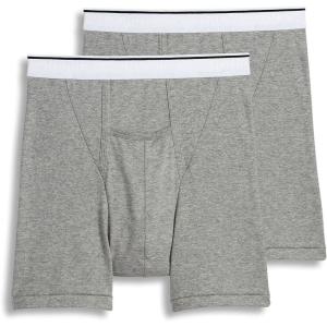 imageJockey Mens Pouch 5quot Boxer Brief  2 PackGrey Heather