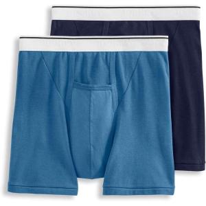 imageJockey Mens Pouch 5quot Boxer Brief  2 PackLake BlueDeep Navy