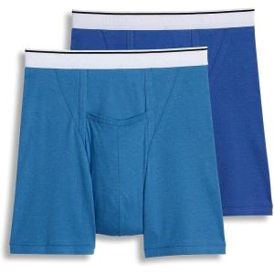 imageJockey Mens Pouch 5quot Boxer Brief  2 PackOcean BlueJust Blue