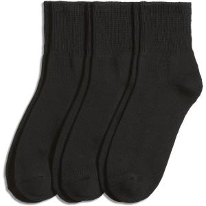 imageJockey Mens Socks NonBinding Quarter Socks  3 PackBlack