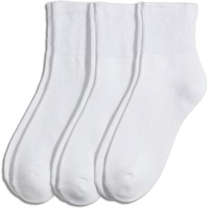 imageJockey Mens Socks NonBinding Quarter Socks  3 PackWhite