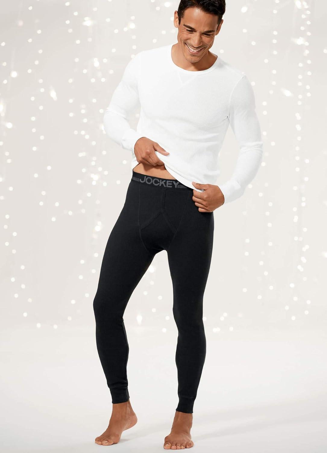 imageJockey Mens Baselayer Waffle PantBlack