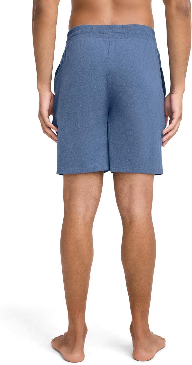 imageJockey Mens Cotton Stretch Sleep ShortTrue Blue Marina Heather