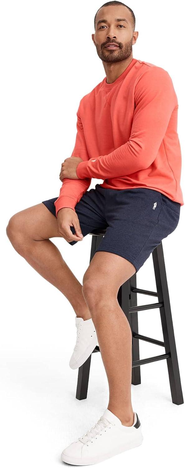 imageJockey Mens Loungewear Cotton Blend Fleece 85quot ShortTrue Navy Heather