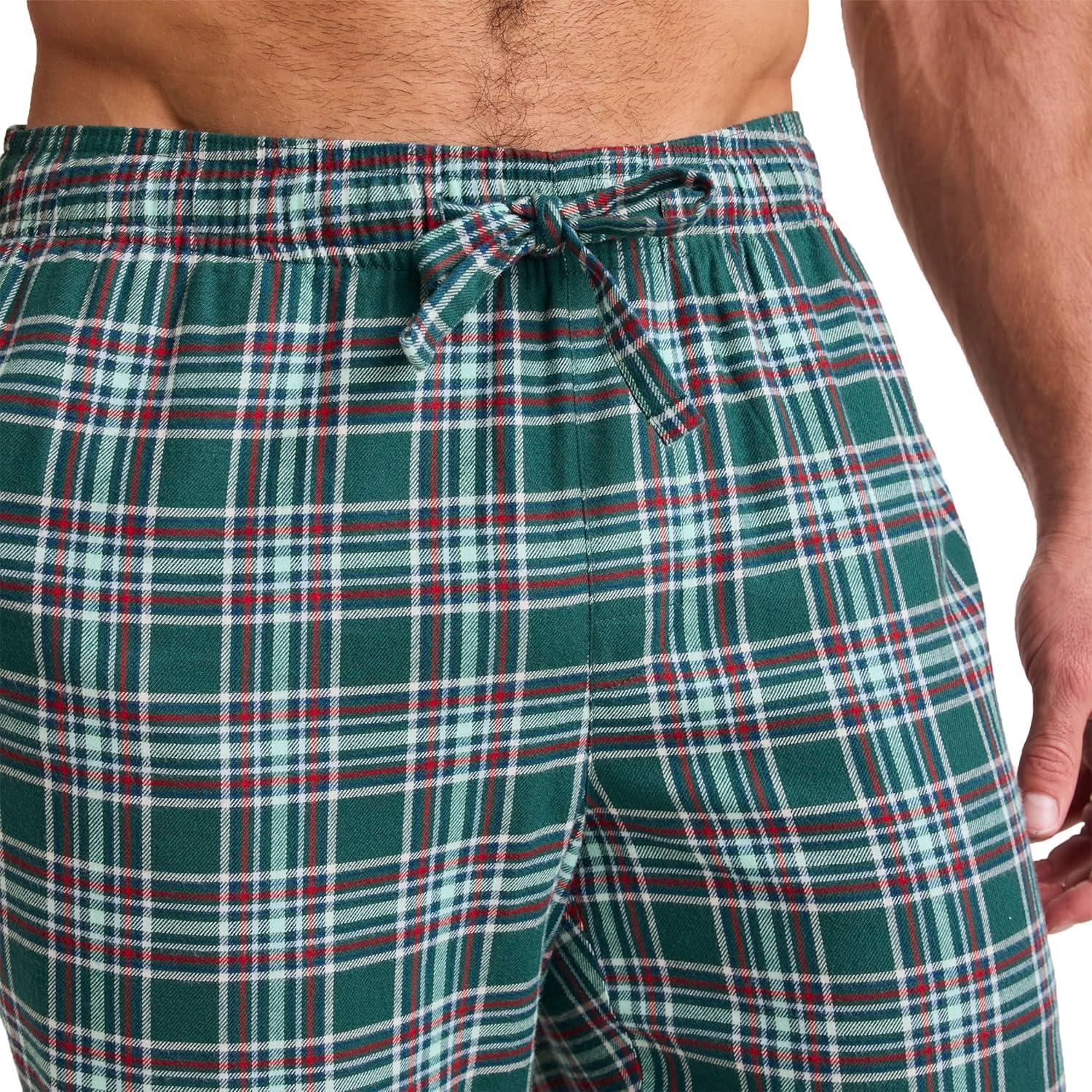 imageJockey Mens Sleepwear Tall Man Flannel Sleep PantCactus Pine Candy Plaid