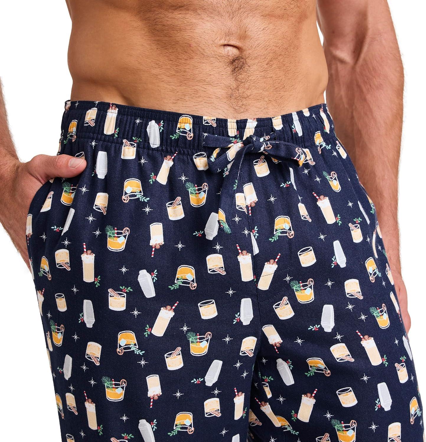 imageJockey Mens Sleepwear Tall Man Flannel Sleep PantVery Merry Cocktails