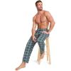 imageJockey Mens Sleepwear Tall Man Flannel Sleep PantCactus Pine Candy Plaid