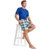 imageJockey Mens Sleepwear Ultra Soft Cooling Sleep ShortRough Marina Plaid