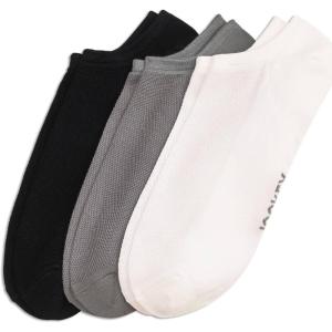 imageJockey Mens Socks Breathable Mesh Low Cut Socks  3 PackBlackGreyWhite