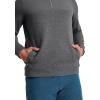 imageJockey Mens Activewear EVERACTIVE Mixed Media 12 Zip HoodieGrey Heather