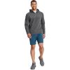 imageJockey Mens Activewear EVERACTIVE Mixed Media 12 Zip HoodieGrey Heather