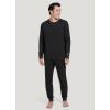 imageJockey Mens Loungewear Cotton Blend Fleece Crew SweatshirtBlack Heather