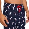 imageJockey Mens Sleepwear Ultra Soft Cooling Sleep JoggerVarsity Snowmen