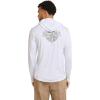 imageJockey Outdoors Mens Long Sleeve Hooded Sun ShirtDiamond White