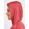 imageJockey Outdoors Mens Long Sleeve Hooded Sun ShirtPink Begonia