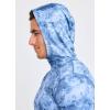 imageJockey Outdoors Mens Long Sleeve Hooded Sun ShirtTrue Blue Water Print