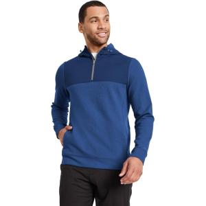 imageJockey Mens Activewear EVERACTIVE Mixed Media 12 Zip HoodieTrue Blue Heather