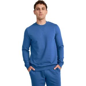 imageJockey Mens Loungewear Cotton Blend Fleece Crew SweatshirtTrue Blue
