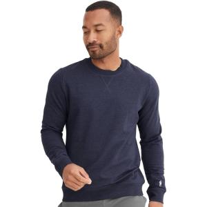 imageJockey Mens Loungewear Cotton Blend Fleece Crew SweatshirtTrue Navy Heather