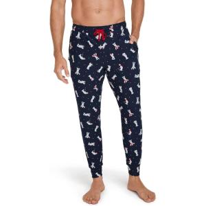 imageJockey Mens Sleepwear Ultra Soft Cooling Sleep JoggerVarsity Snowmen