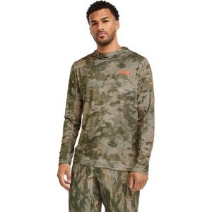 imageJockey Outdoors Mens Long Sleeve Hooded Sun ShirtNeutral Flickering Camo