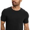 imageJockey Mens Cotton Stretch Crew Neck Undershirt  6 PackBlack