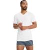 imageJockey Mens Cotton Stretch VNeck Undershirt  6 PackDiamond White