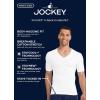 imageJockey Mens FormFit Cotton Stretch VNeck UndershirtBlack