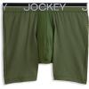 imageJockey Mens Infinite Cool Microfiber Stretch 6quot Boxer Brief  3 PackMilitary GreenBattleship GreyBlack