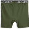 imageJockey Mens Infinite Cool Microfiber Stretch 6quot Boxer Brief  3 PackMilitary GreenBattleship GreyBlack