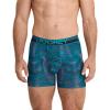imageJockey Mens Infinite Cool Microfiber Stretch 6quot Boxer Brief  3 PackNorthern LightUnderwater WaveBlack