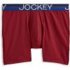 imageJockey Mens Infinite Cool Microfiber Stretch 6quot Boxer Brief  3 PackRed AppleMarina BlueTrue Navy