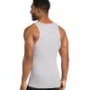 imageJockey Mens Undershirt 100 Cotton AShirt Tank  4 PackBlackLantern GreyGrey HeatherWhite