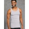 imageJockey Mens Undershirt 100 Cotton AShirt Tank  4 PackBlackLantern GreyGrey HeatherWhite