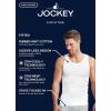 imageJockey Mens Undershirt 100 Cotton AShirt Tank  4 PackTrue NavySolid GreyMalibu RedTrue Blue