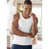 imageJockey Mens Undershirt 100 Cotton AShirt Tank  4 PackWhite