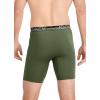 imageJockey Mens Underwear Infinite Cool Microfiber Stretch 8quot Long Leg Boxer Brief  3 PackMilitary GreenBattleship GreyBlack