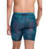 imageJockey Mens Underwear Infinite Cool Microfiber Stretch 8quot Long Leg Boxer Brief  3 PackNorthern LightUnderwater WaveBlack