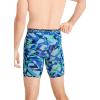 imageJockey Mens Underwear Infinite Cool Microfiber Stretch 8quot Long Leg Boxer Brief  3 PackOpaque Geo BluesBluest BlueTrue Navy