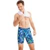 imageJockey Mens Underwear Infinite Cool Microfiber Stretch 8quot Long Leg Boxer Brief  3 PackOpaque Geo BluesBluest BlueTrue Navy