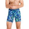 imageJockey Mens Underwear Infinite Cool Microfiber Stretch 8quot Long Leg Boxer Brief  3 PackOpaque Geo BluesBluest BlueTrue Navy