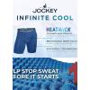 imageJockey Mens Underwear Infinite Cool Microfiber Stretch 8quot Long Leg Boxer Brief  3 PackStumbling StencilsTrue NavyFuture Dusk