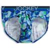 imageJockey Mens Underwear Infinite Cool Microfiber Stretch Brief  3 PackOpaque Geo BluesBluest BlueTrue Navy
