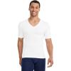 imageJockey Mens FormFit Cotton Stretch VNeck UndershirtDiamond White