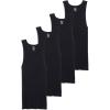 imageJockey Mens Undershirt 100 Cotton AShirt Tank  4 PackBlack