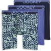 imageJockey Mens Underwear Infinite Cool Microfiber Stretch 8quot Long Leg Boxer Brief  3 PackStumbling StencilsTrue NavyFuture Dusk
