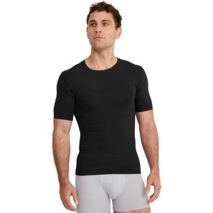 imageJockey Mens FormFit Cotton Stretch Crew Neck UndershirtBlack
